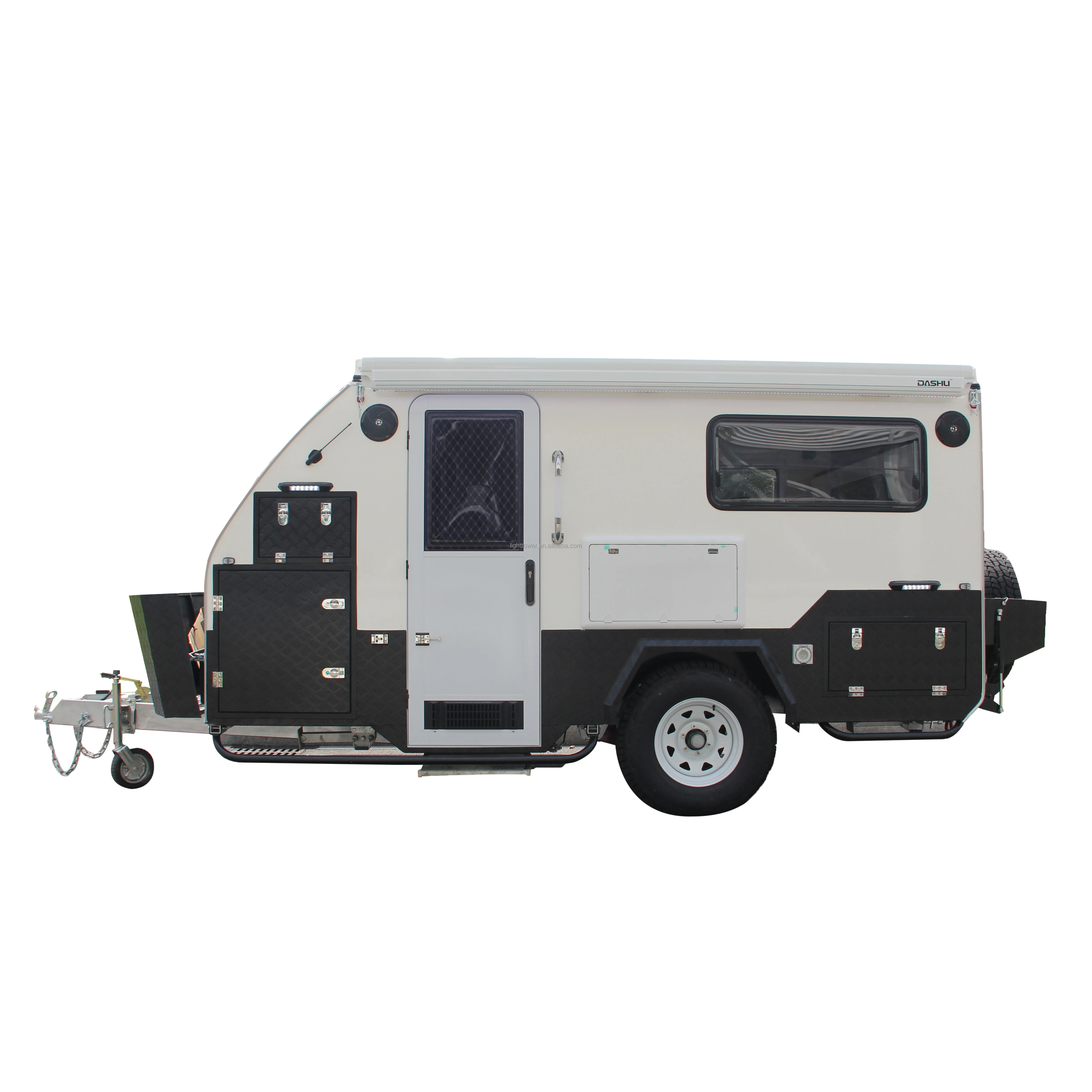 outdoor camping caravan for family using with bathroom