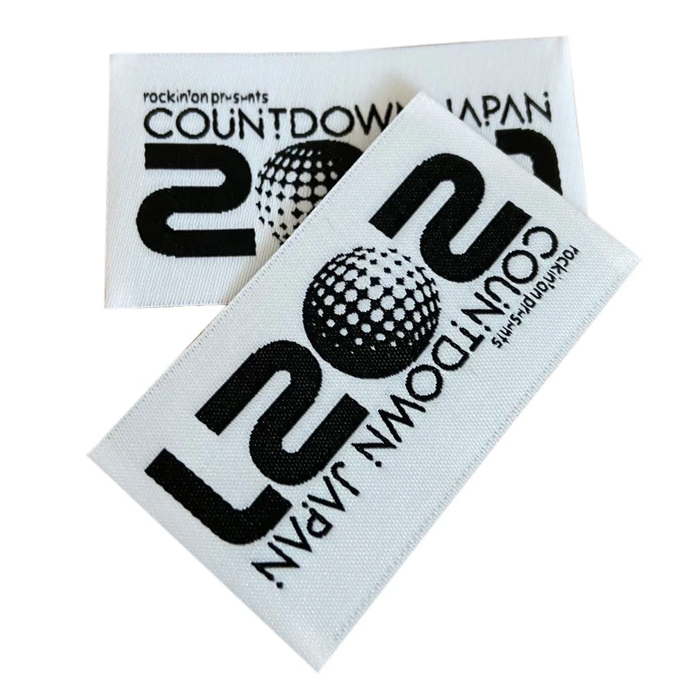 Customized Computer Woven Label Garment Luggage Sewing Tags For Dress Brand Names Labels Custom Fabric Tags