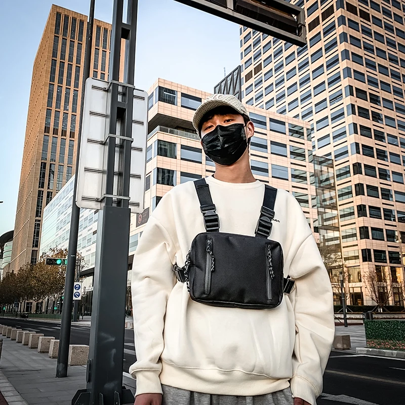 2020 Custom Nylon Chest Bags Front Pocket Fashion Unisex Chest Rig Bag