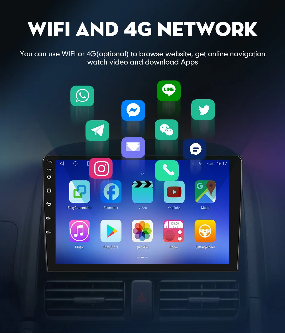 ZAD 1009 2+64g Android 10 Car Radio Wireless Carplay Gps Navi For Lexus Gx400 Gx460 2010-2020 Update 2024