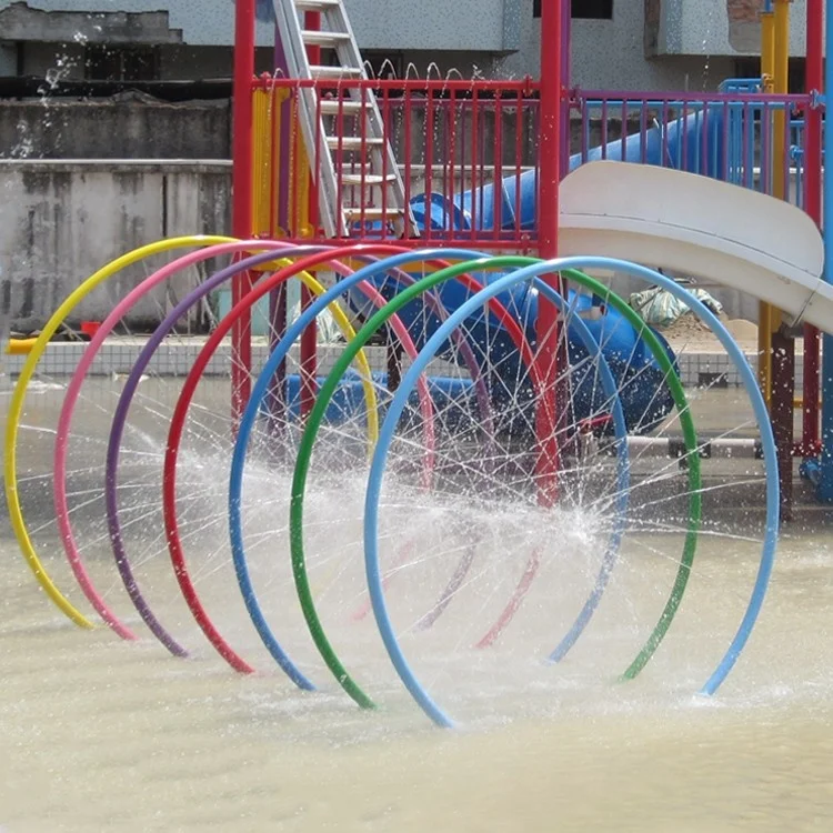 Colorful Rainbow Fiberglass Water Play Equipment for Water Theme Park