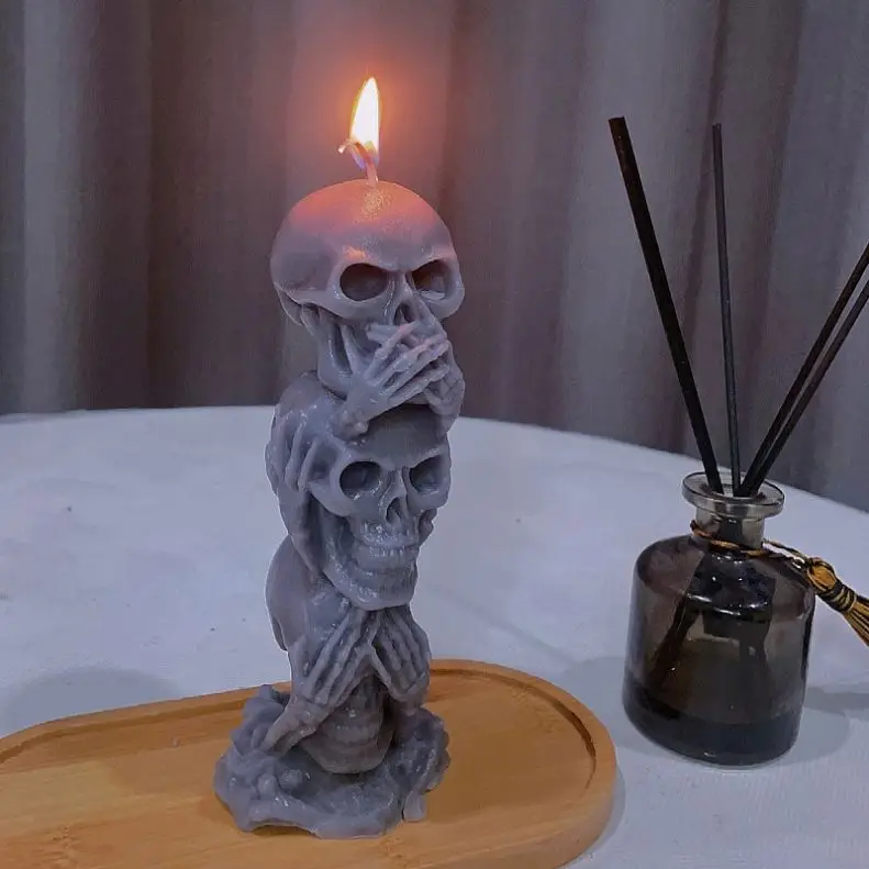 Unique Design  Candles Halloween Candles Horror skeleton Scented Candles halloween decorations