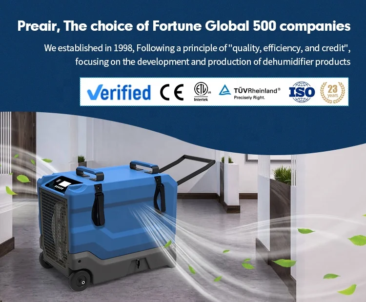 Preair LGR Technology 180 Pints Water Damage Restoration dehumidifier hepa for Commercial