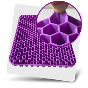 New Design Comfort Soft Square Honeycomb Egg Gel Seat Cushion Gel Sitter for Office Chair Car Seat