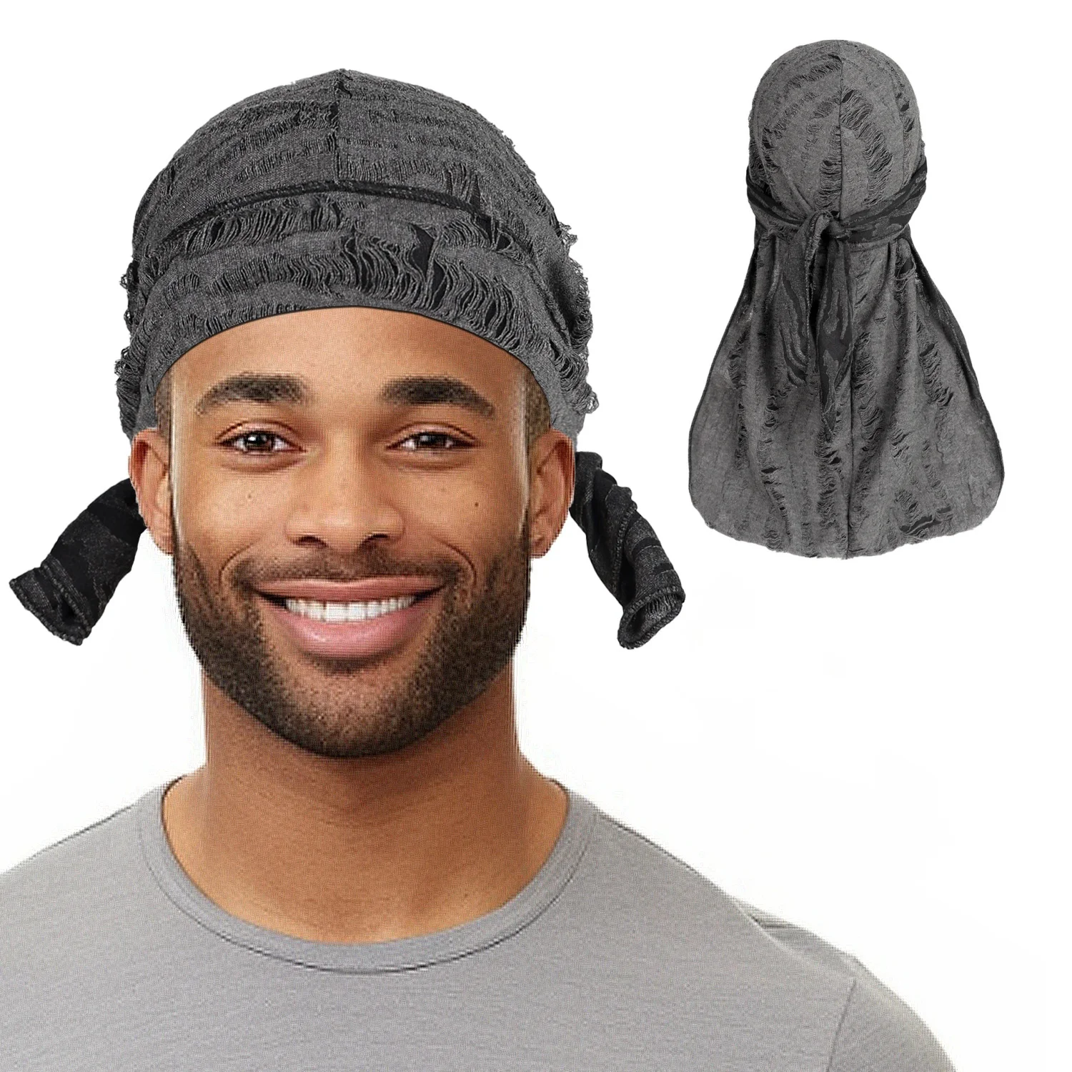 HZM-60942 Hip hop Beanie Cap Durag Hat Skull Cap Pirate Hat Bandana Head Wrap for Men and Women