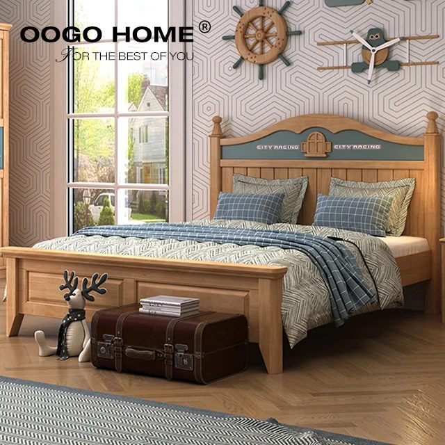 
New Products Durable Sturdy Solid Children Bed For Girls And Boys Wood Beds 