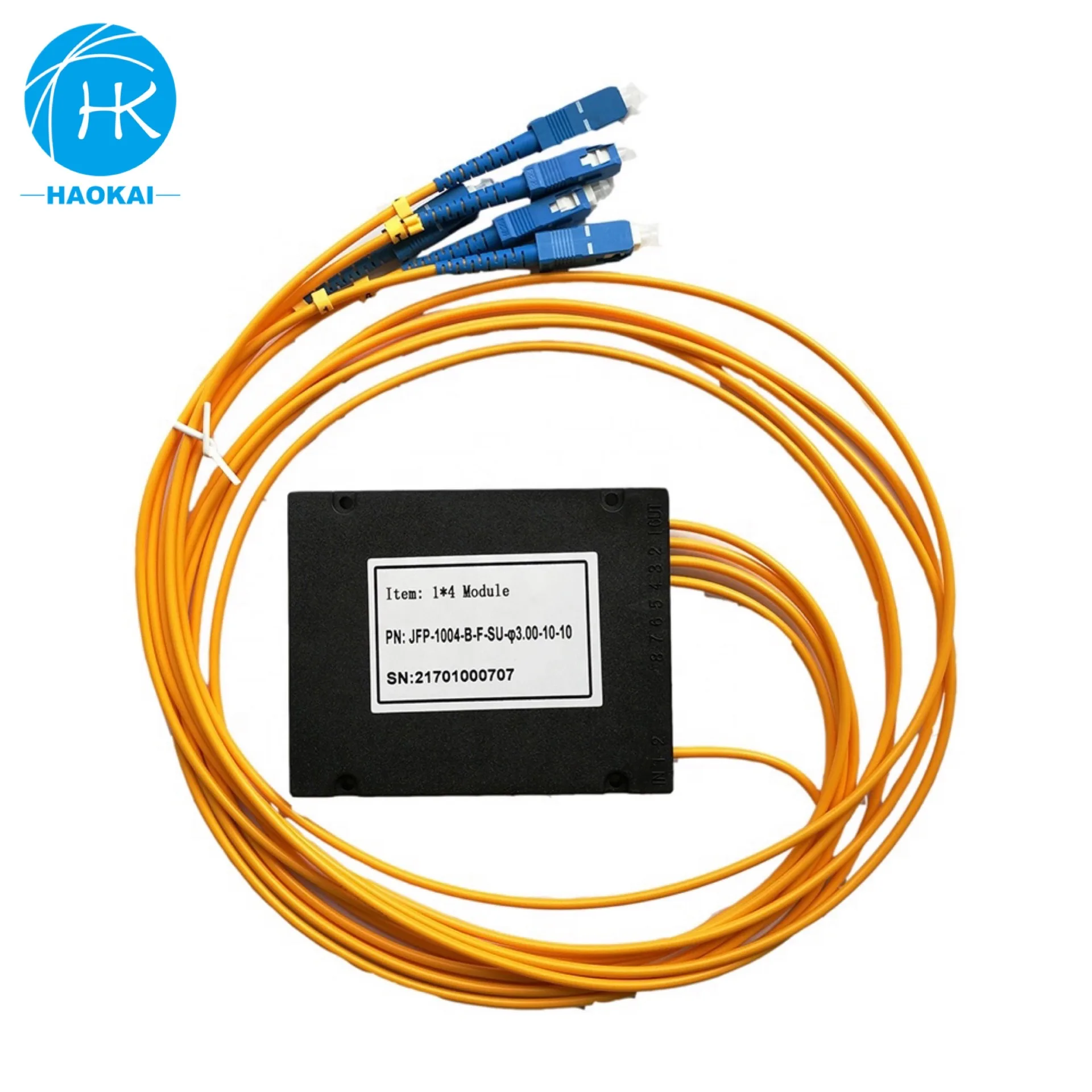 1X4 ABS coupler fiber optic plc splitter 2.0mm cable and SC/APC PC UPC Connector