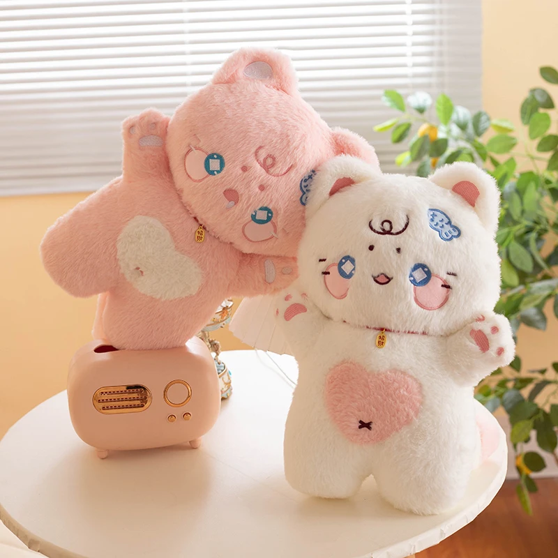 Plush Toy Supplier Cute Custom Stuffed Animal for Gifts Soft Toys Embroidery Cat bear 20cm 30cm