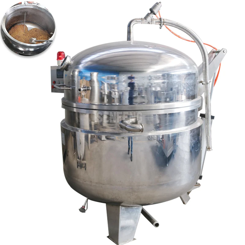 
High efficient soy beans chickpeas sweet corn cooking machine 300l high pressure stainless steel cooking pot 