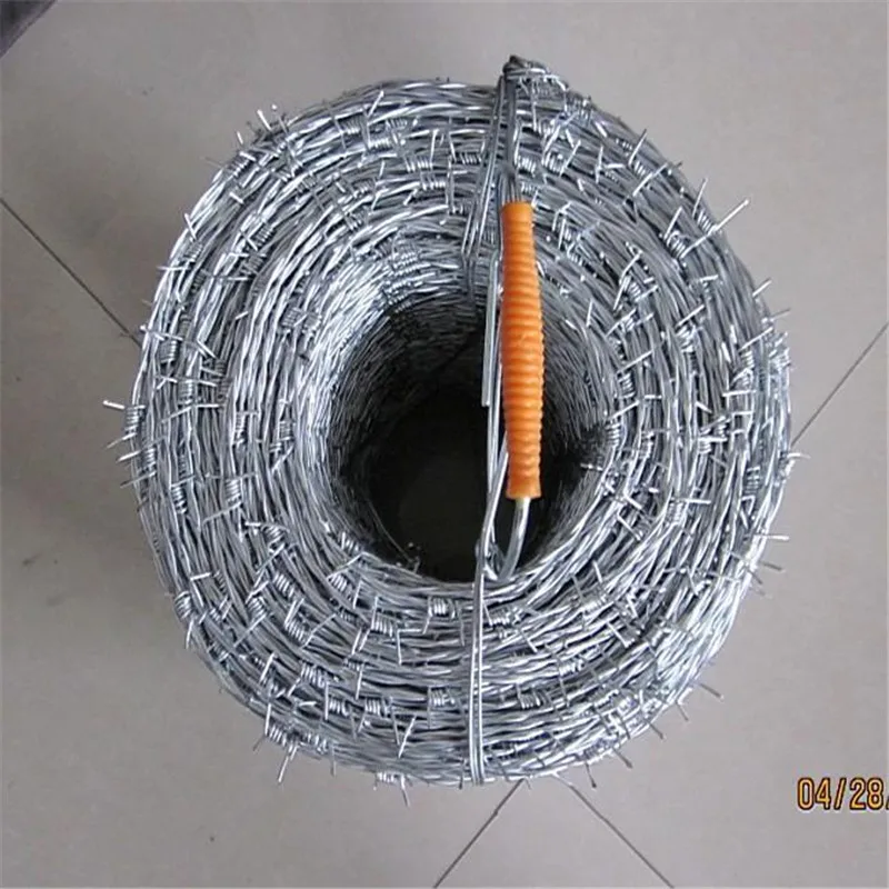  1.6mm 500m 25kgs/roll Arame farpado Security Hot Dipped Galvanized Barbed Wire for