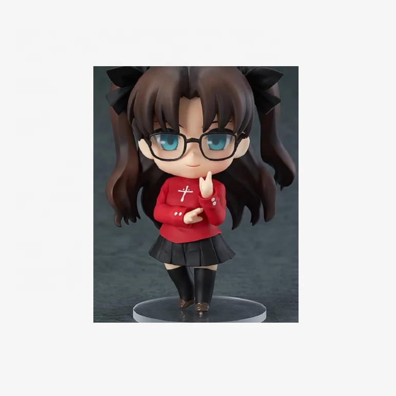 Cute Clay man Tohsaka Rin 409# Vinyl Action Figures Face changing doll Battle dress Model Toy  Fate/stay night