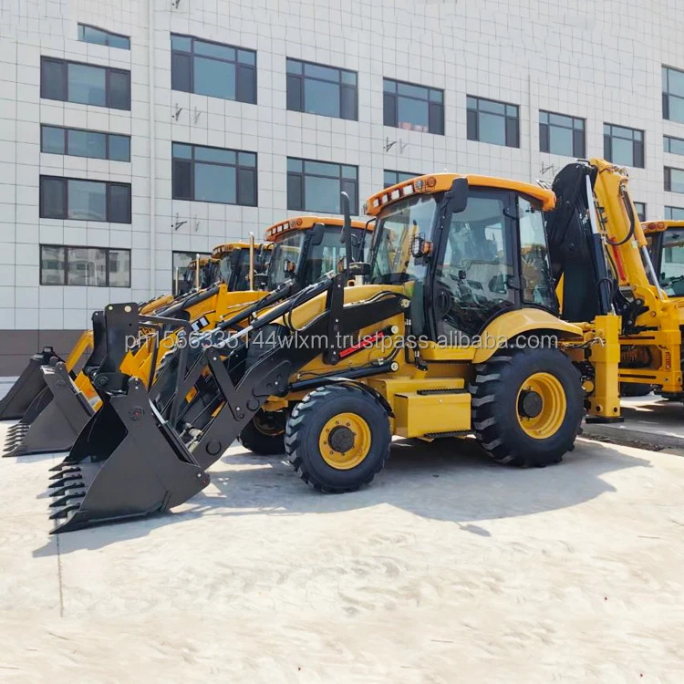 New Diesel CE Epa Engine Large Mini Retroexcavadora Farm Tractor Backhoe Excavator Loader 4x4 Backhoe