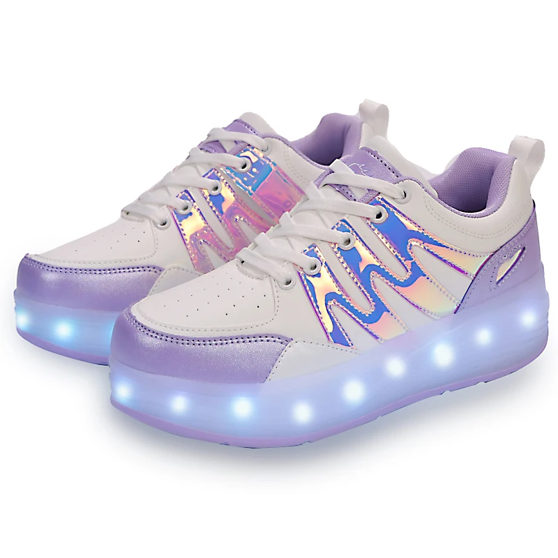 Latest Trending Hot Selling Factory Footwear Colorful Sports Outdoor Breathable Soft Bottom Flashing Rollerskate