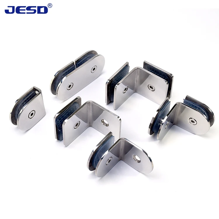 Frameless Glass Door Clamp Glass To Wall Fixing Brass Bracket Clip Matte Black Glass Clamp