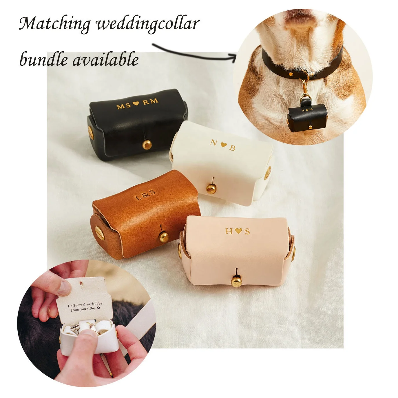 Personalised Wedding Ring Holder Pet Ring Bearer Wedding Ring Box