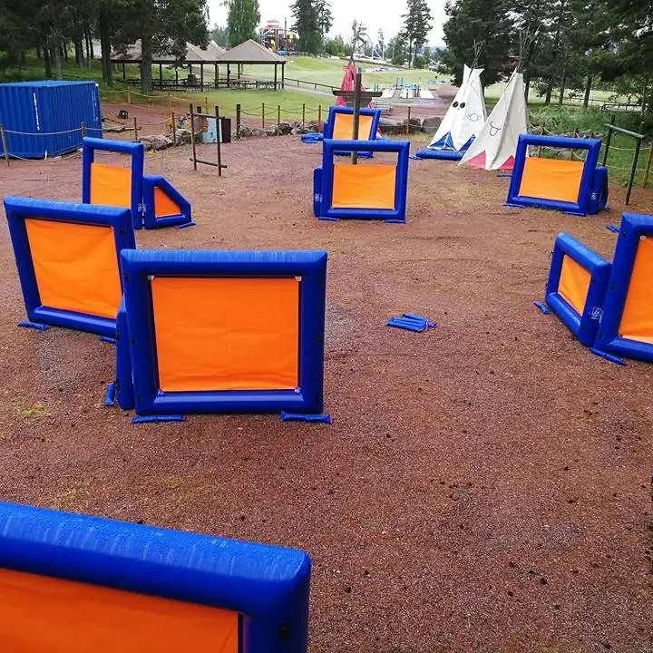 hot sales commercial grade tactical inflatable air bunker,inflatable shelter wall paintball bunker with custom design