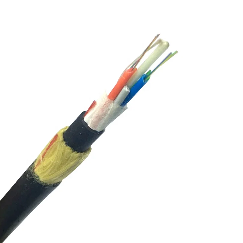  Цена по прейскуранту завода открытый самоподдерживающийся воздушный fibra optica adss 12 core 24 span 100m волоконно-оптический