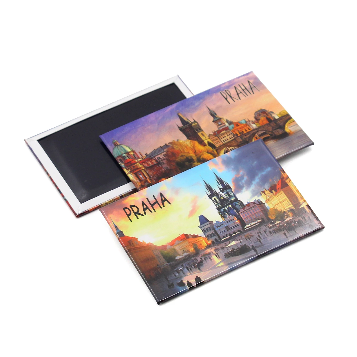 Wholesale Germany City Rectangular Panoramic 50*120mm 80*53mm souvenir metal fridge magnet