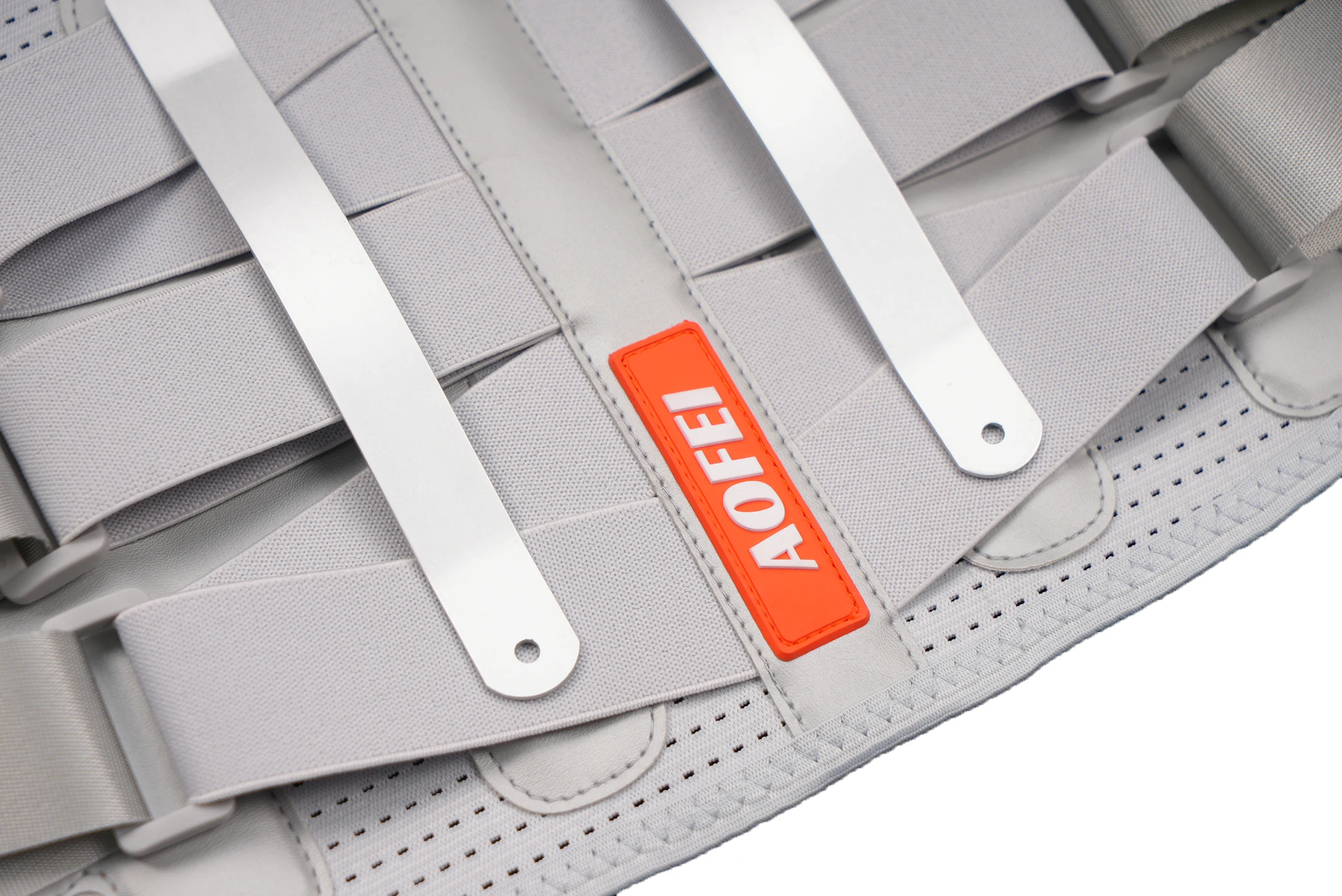 Working medical pain relief adjustable breathable metal strip lower back lumbar brace waist support belt