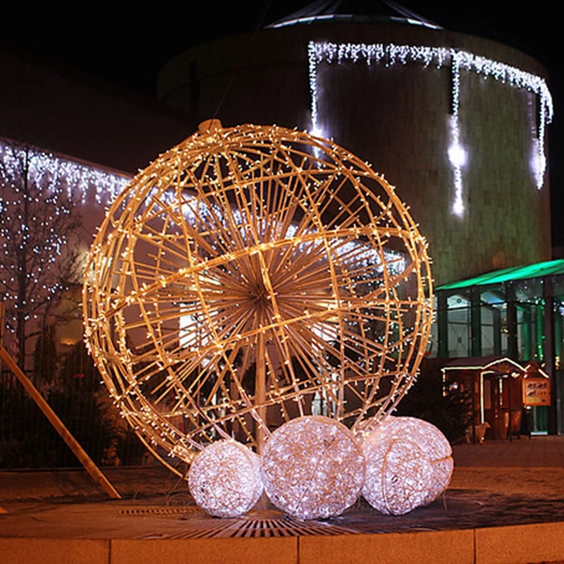 3D Outdoor Shopping Center Waterproof Light Ball Shape Large Christmas Led String Light
