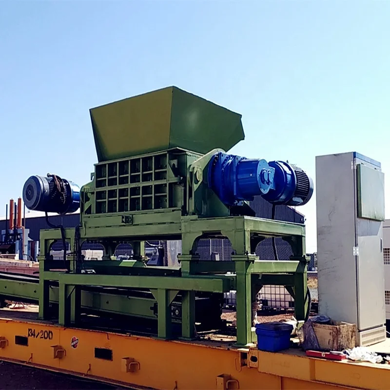 Дробильная машина, измельчитель с двумя валами для металлических деревянных поддонов, пластиковых шин