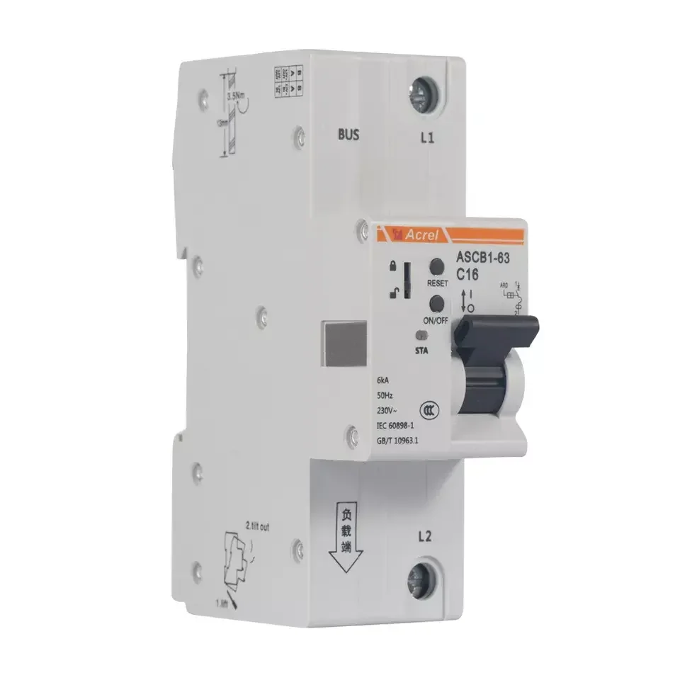 Acrel ASCB1 Series 1P MCB Intelligent Miniature Circuit Breaker RS485 by Remote Control APP WiFi/4G