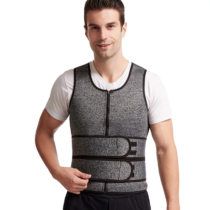 New Arrival double compression waist trainer Crazy Sweat Sauna Vest Slimming Body Shaper Vest waist trainer cincers man