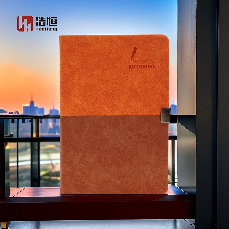 Jesmonite Custom A5 Leather-Look PU Printed Hardcover Notebook Diary Daily Planner Gift for Business Office Size A6