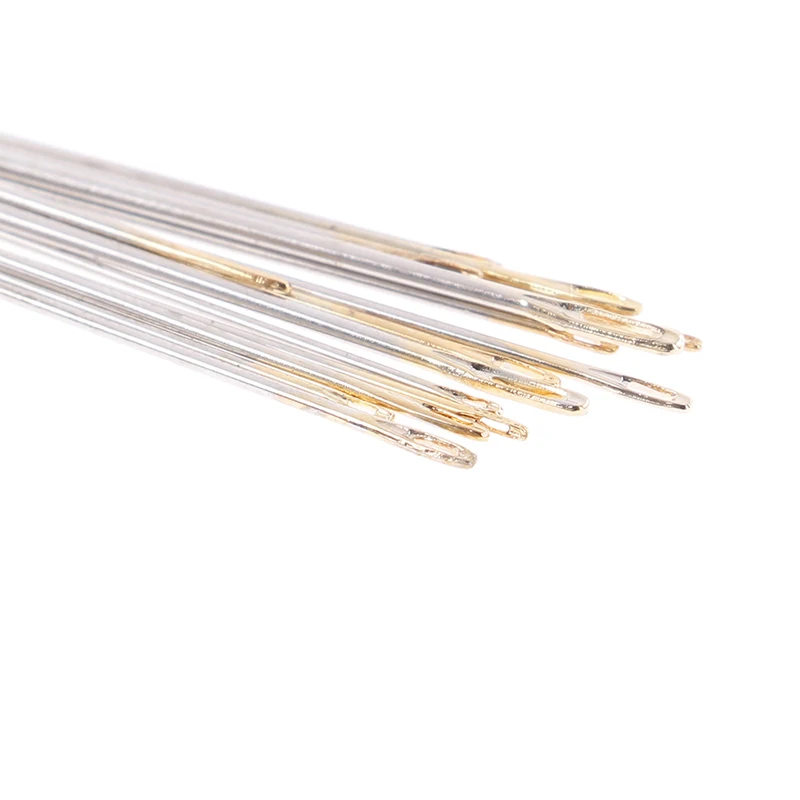 OEM 16Pcs/set Gold Eye Needle Large Leather Hand Sewing Needles Embroidery Tapestry Home Wool DIY Sewing Accessories