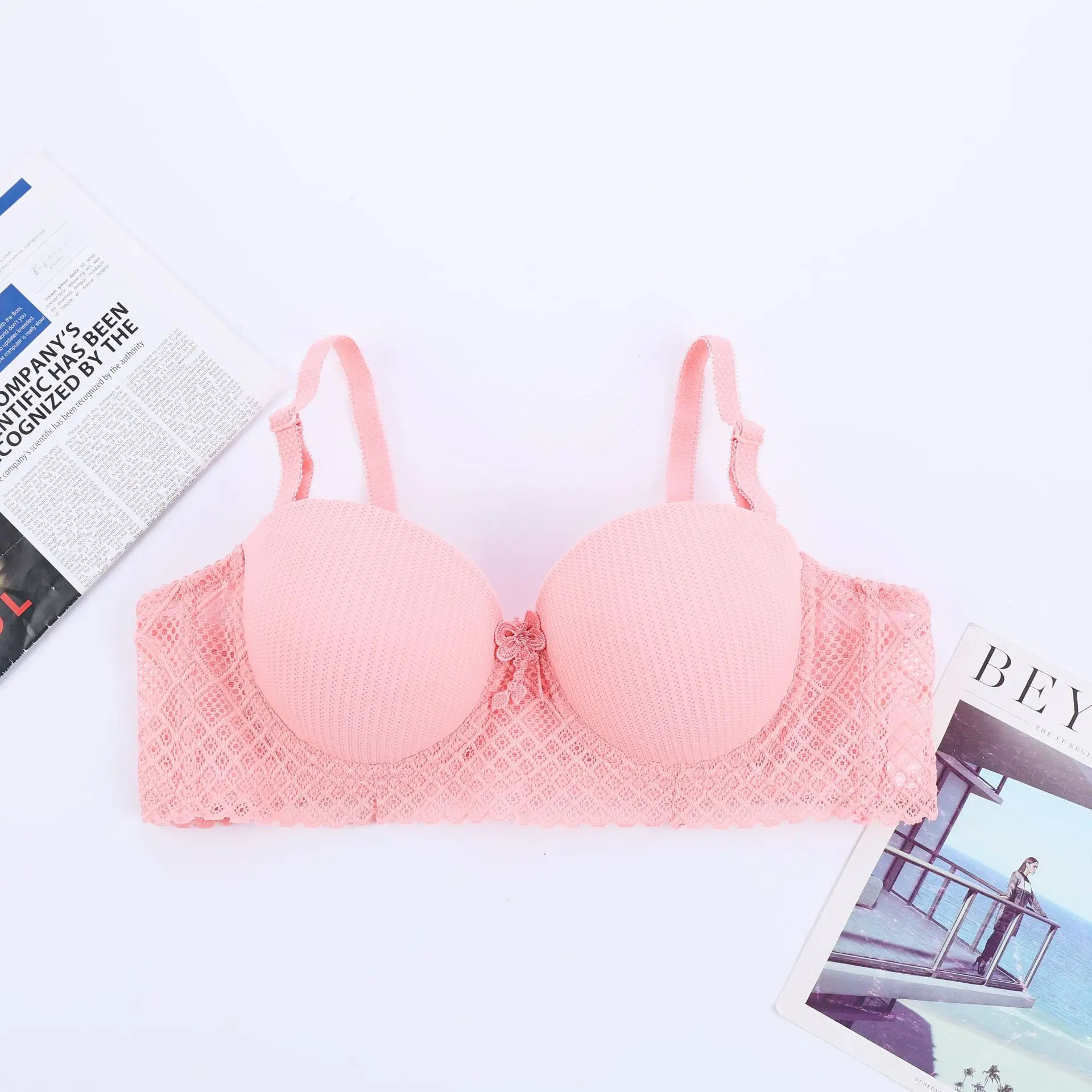 China Manufacturing Women Cheap Soft Lace Eco-friendly Polyester Underwear Plus Big Size Bra