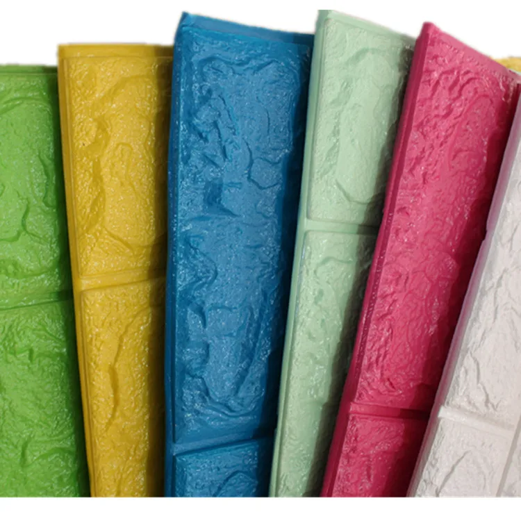 Hot sale Mould-Proof 3d foam wallpapers retro brick Marble brick 3d foam wall panel wooden 3d foam wall paper