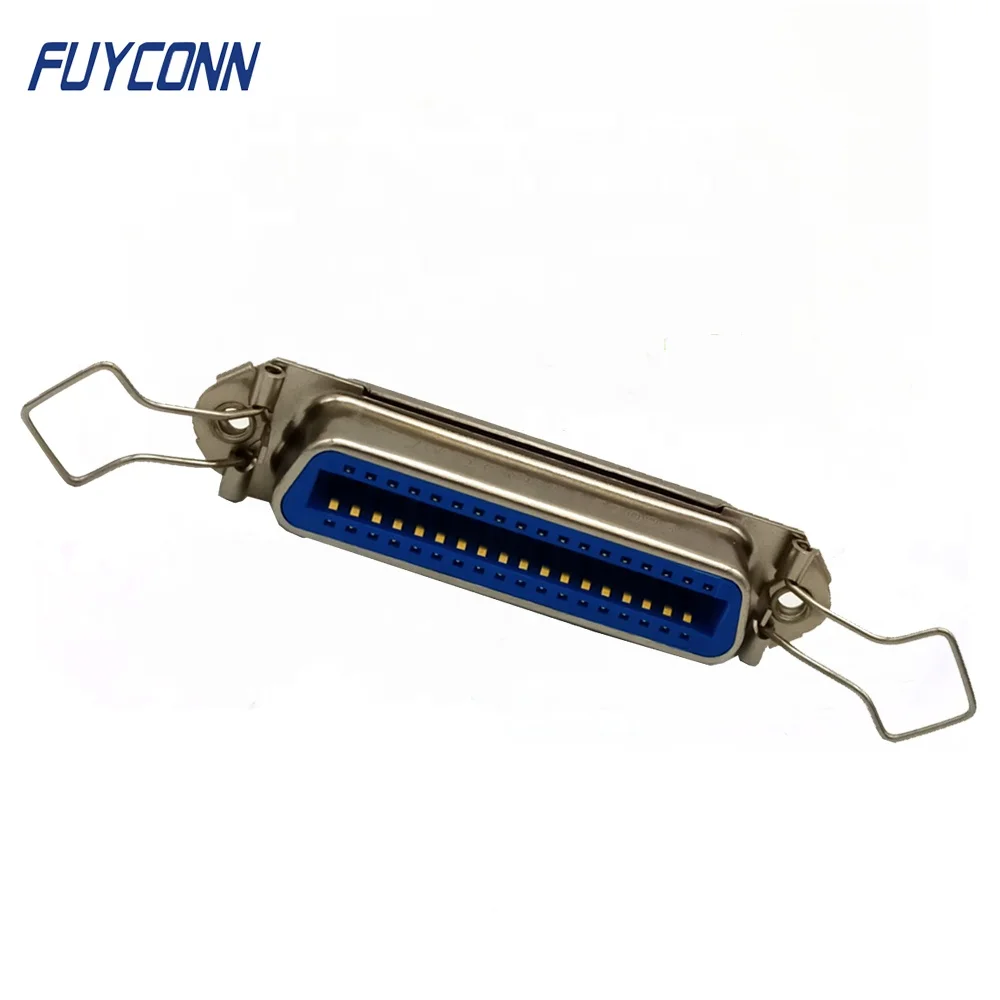 50P 24P 36P 14P Female Centronic Solder Connector, 2.16mm pitch DDK Solder cup contacts Centornics Connector w/ Spring Latach