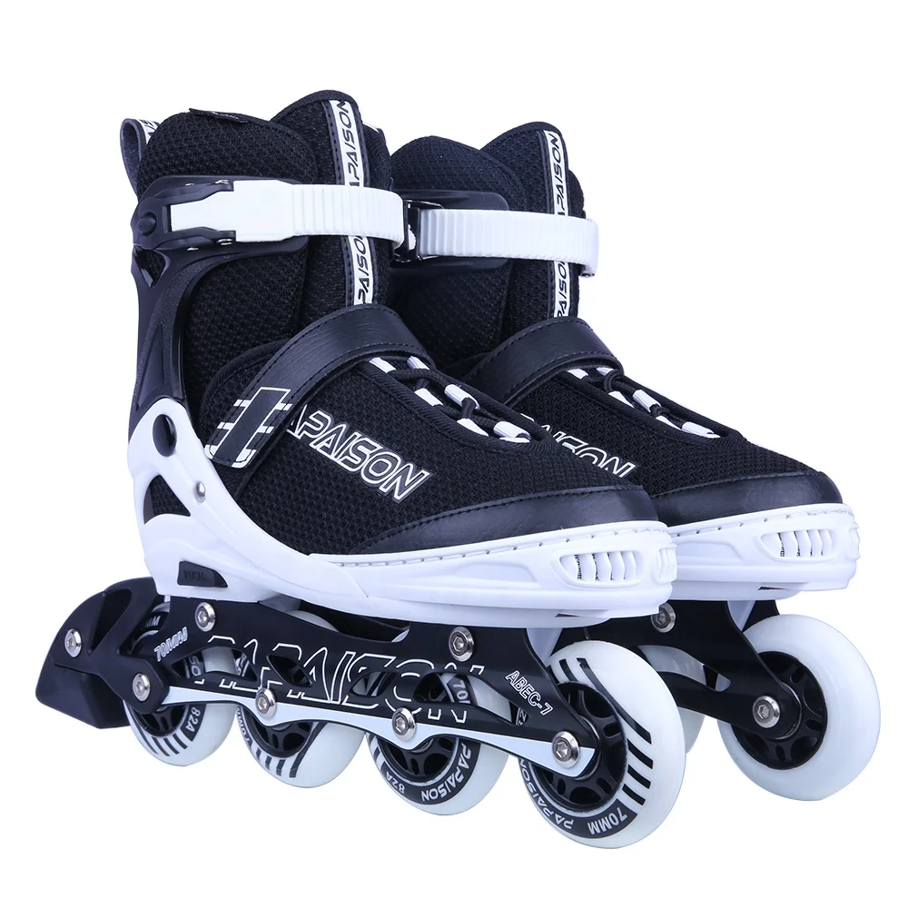 Amazon best seller  brand adjustable plus size purple flashing roller inline skates shoes