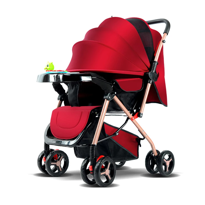 Customized 3 In 1 Luxury Baby Strollers Rain Cover OEM Aluminium Alloy Frame  Cotton Baby Walkers