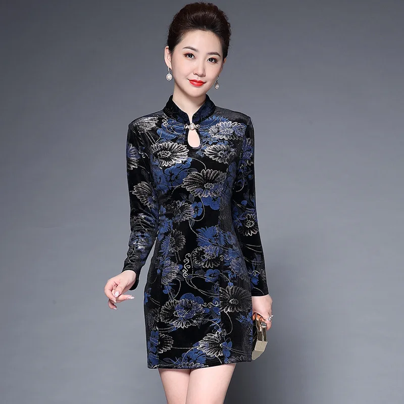 
Real Oem Service Supply Type Dark Blue Color Ivory Color Traditional Chinese Clothing 