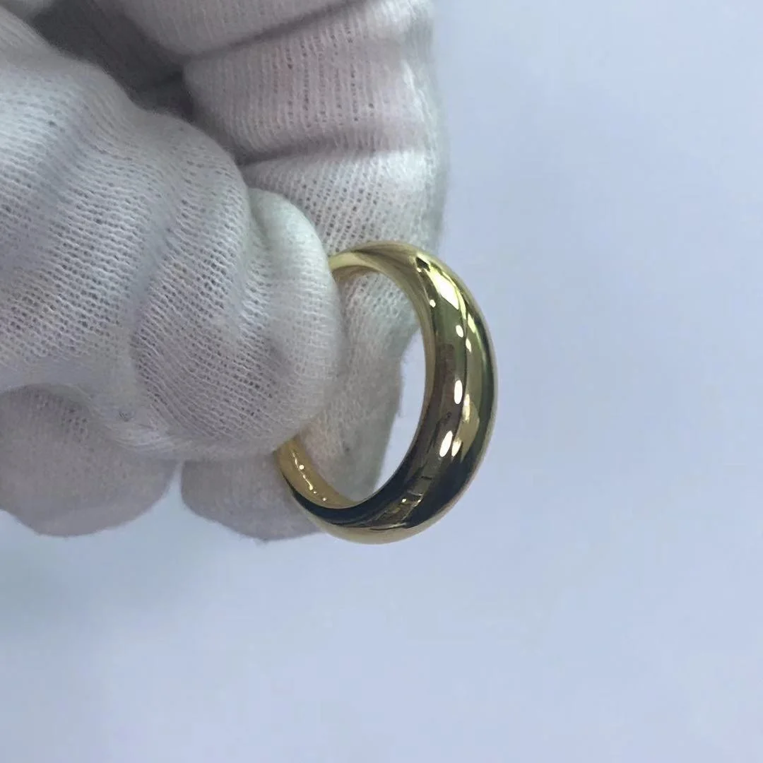 Пользовательские микроны Позолоченные 925 стерлингового серебра Простые Кольца