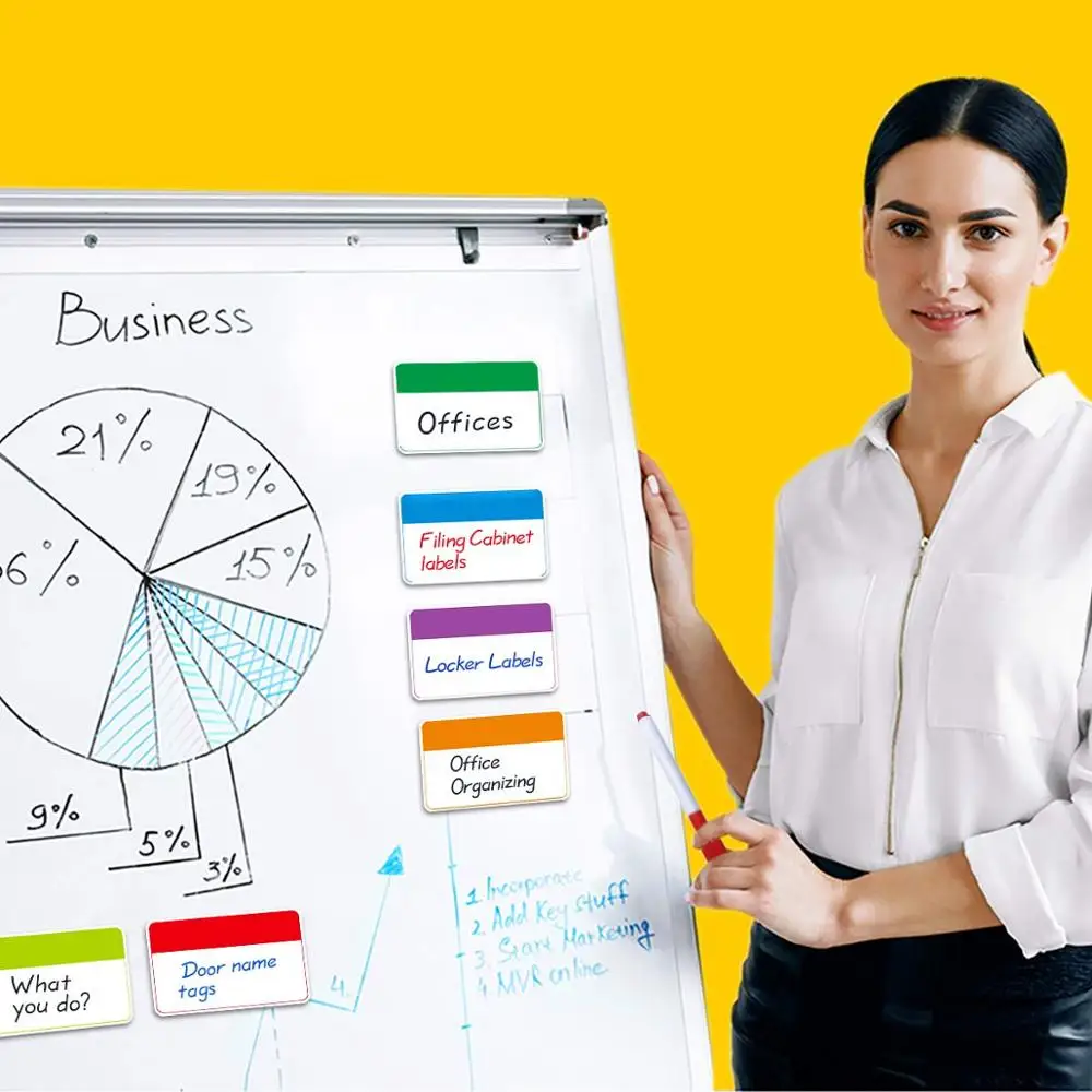 Магнитные сухие стираемые этикетки, держатели для карт данных для класса, офиса и холодильника