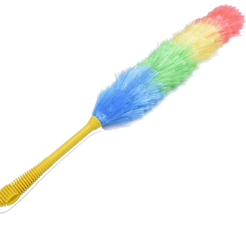 home rainbow color plastic flexible feather synthetic pp cleaning duster