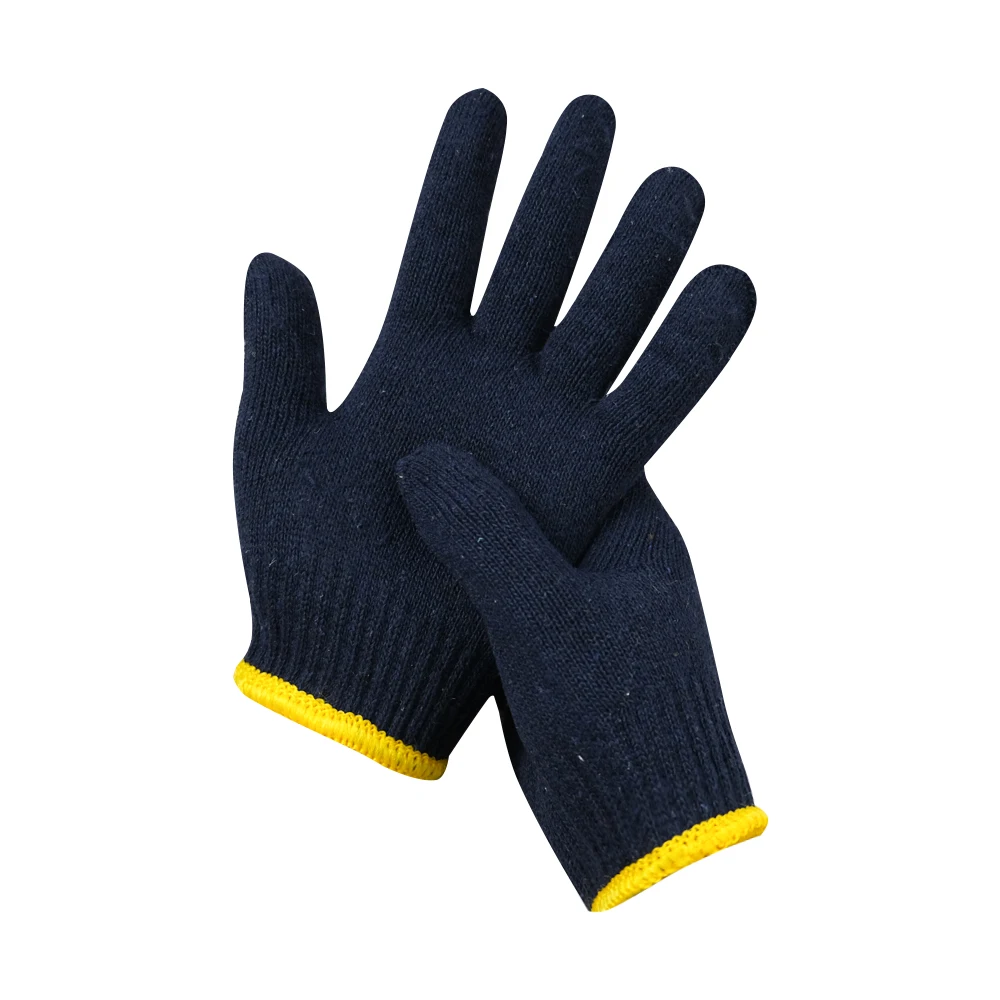 China Wholesale Factory Production 7 Gauge/10 Gauge Knitted Cotton Yarn Gloves Safety Gloves