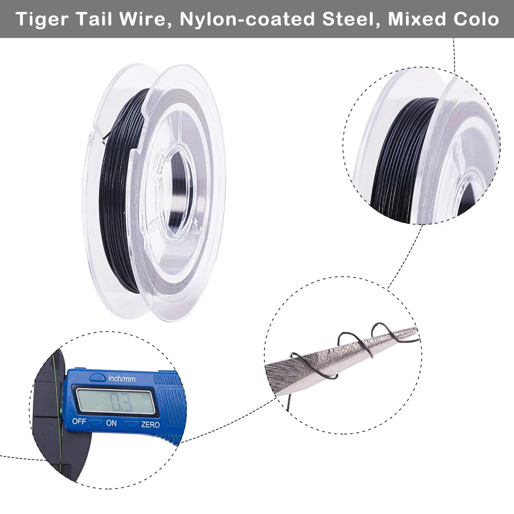 Rawmand 10 Roll Jewelry Wire Colored Craft Jewelry Making Supplies Steel Beading Wire for Jewelry Making