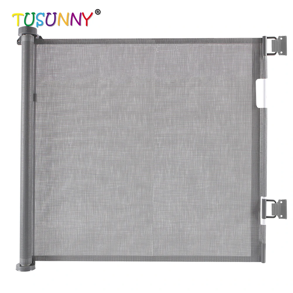 Portable Folding Mesh Baby Safety Fencing Gate, Protection Indoor Outdoor Safe Guard For Kids And Pets/