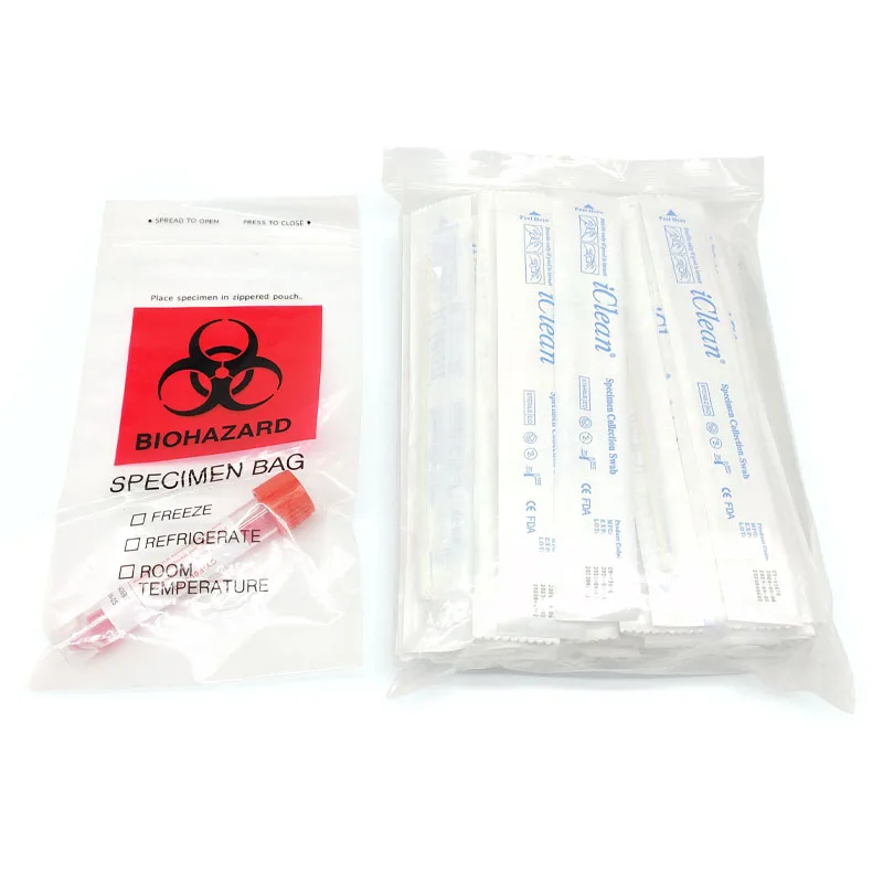  iClean Viral Transport Media Nasal Oral Nylon Swab Stick Saliva Collection VTM