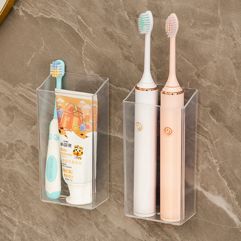 Wall Mounted Bathroom Storage Box Household Multifunctional Toothbrush Toothpaste Sorting Box Drainage Box