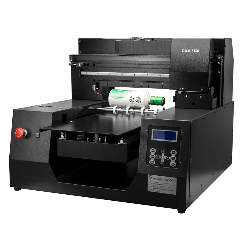 Factory Direct Automatic Cylinder A3 Size Plus UV Flatbed Print Machine For Thermos Pattern Printing Machine Bottle Printers