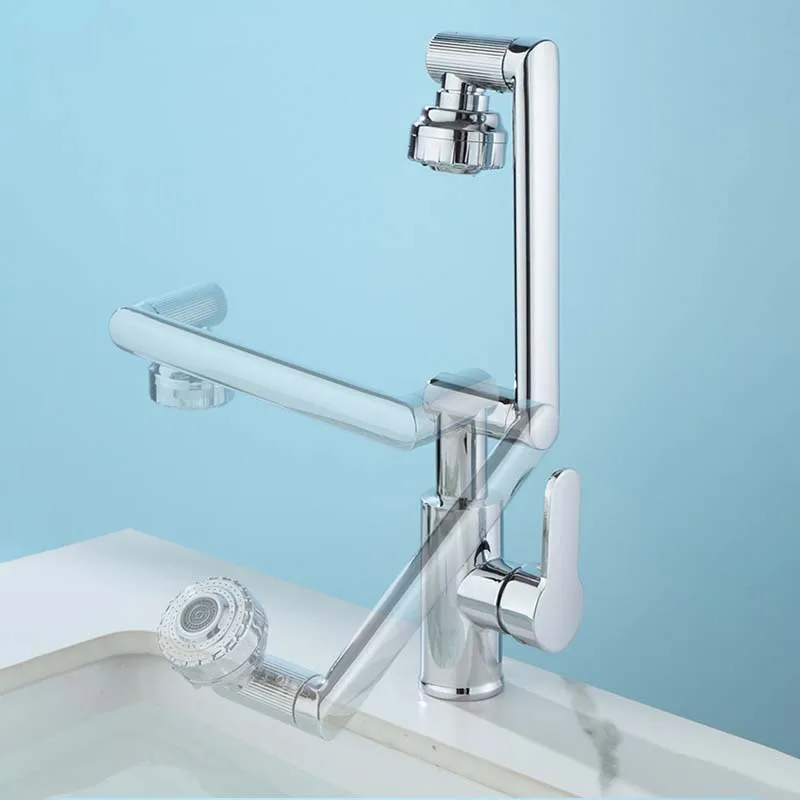 Universal 360 Degree Rotation Electroplating Anti-splash Spout Wash Basin Faucet Tap Bathroom Wash Rotary Bathroom Sink Faucet