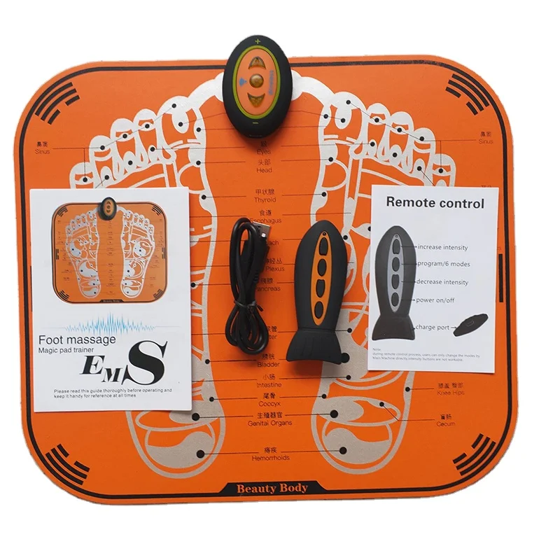 
EMS Pad Foot Massagers ABS Physiotherapy Revitalizing Pedicure Vibrator Electric Feet Muscle Stimulator Drop Ship 