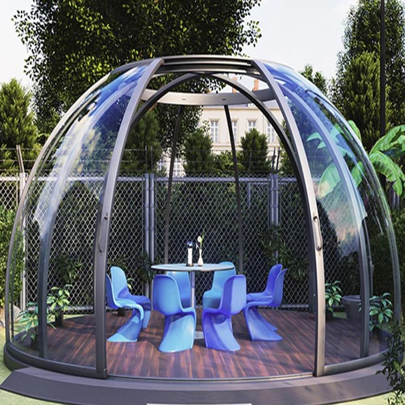 UNIFIVE Glamping Outdoor bubble Dome House Easy Assemble Popular Sliding Door Transparent PC Camping Dome camper Tent Pod
