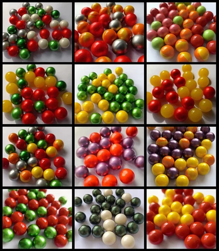 Biodegradable paintball balls 0.68 caliber field grade training paintball