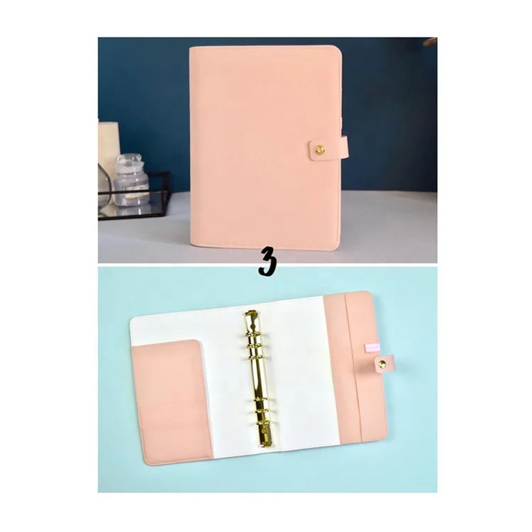 Custom Leather Manufacturer School Diary Notebook Budget Binder Sublimation Blanks Sketch Pads Planner Leather Binder Gift 0012