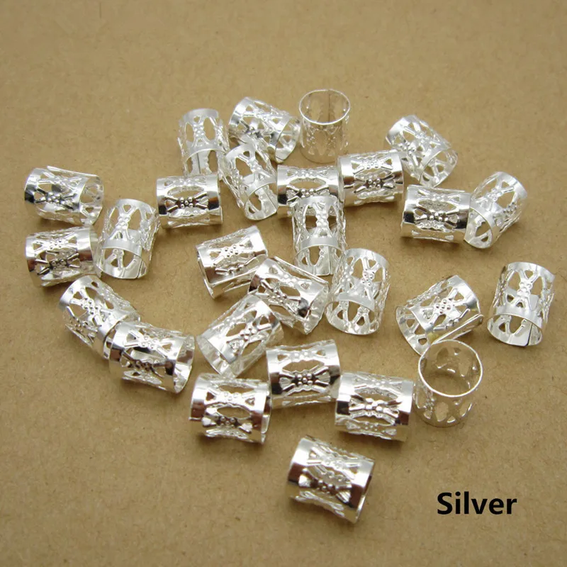  AIFANLIDE High Quality Metal Cuff Hair Beads For Synthetic Crochet Braids Extension Accessories 100pieces/pack